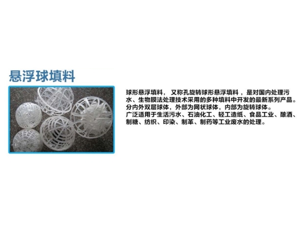 Suspended ball packing material